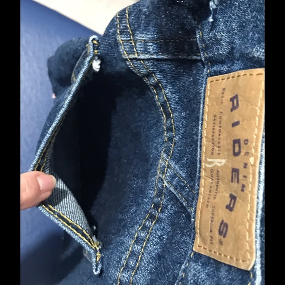 New Riders denim jean handbag w/multicolored roses and beads fringe - Picture 8 of 14